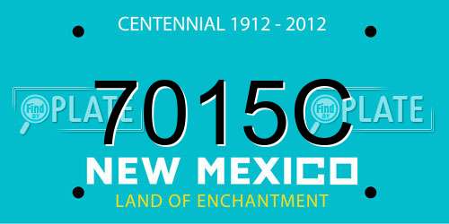 7015C New Mexico License Plate