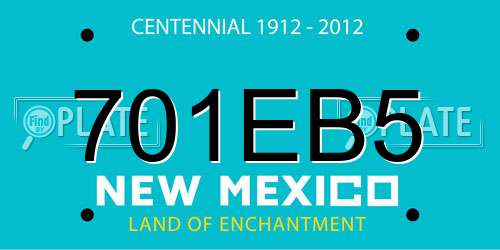 701EB5 New Mexico License Plate