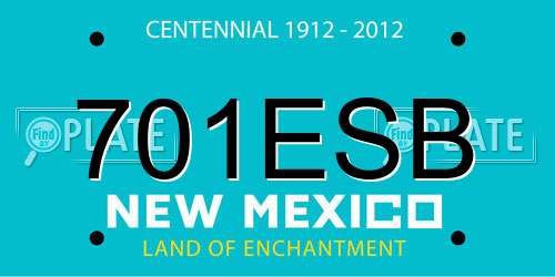 701ESB New Mexico License Plate