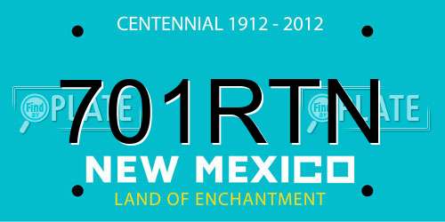 701RTN New Mexico License Plate