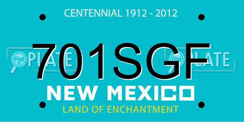 701SGF New Mexico License Plate