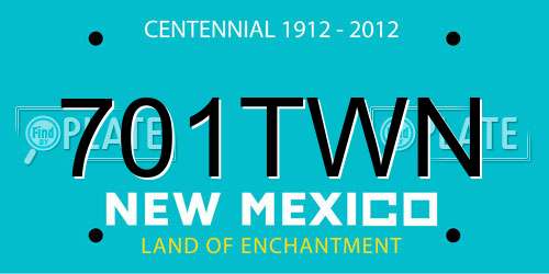 701TWN New Mexico License Plate