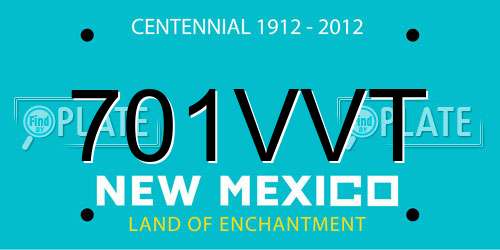 701VVT New Mexico License Plate