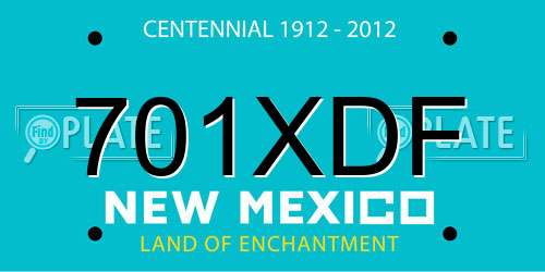 701XDF New Mexico License Plate