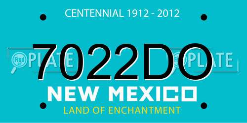 7022DO New Mexico License Plate