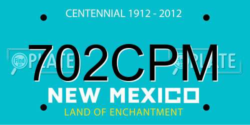 702CPM New Mexico License Plate