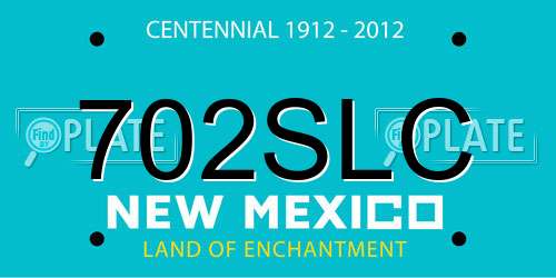 702SLC New Mexico License Plate