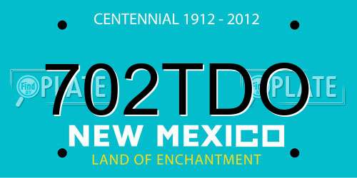 702TDO New Mexico License Plate