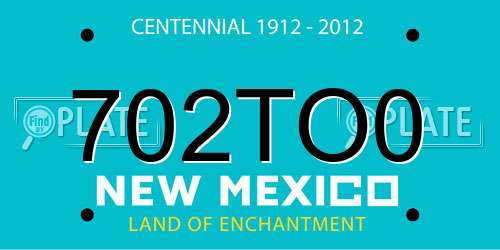 702TO0 New Mexico License Plate