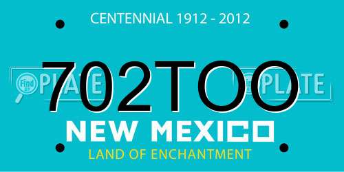702TOO New Mexico License Plate