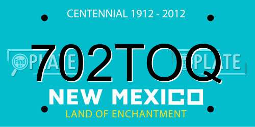 702TOQ New Mexico License Plate