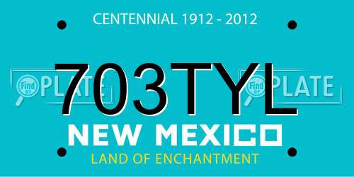 703TYL New Mexico License Plate