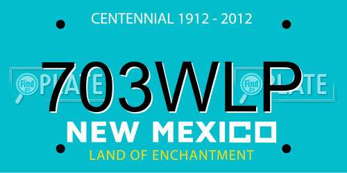 703WLP New Mexico License Plate