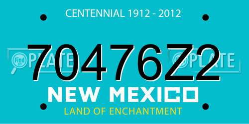 70476Z2 New Mexico License Plate