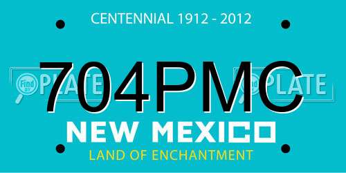 704PMC New Mexico License Plate