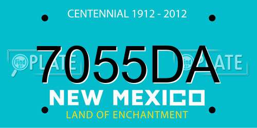 7055DA New Mexico License Plate