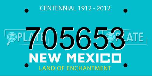705653 New Mexico License Plate