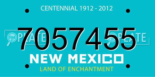 7057455 New Mexico License Plate