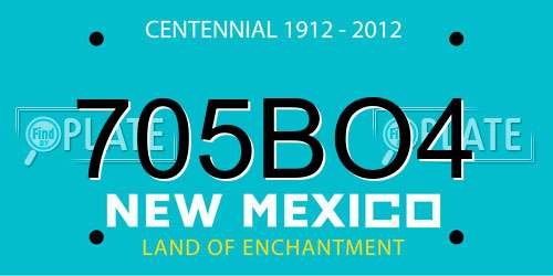 705BO4 New Mexico License Plate