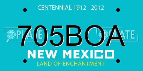 705BOA New Mexico License Plate