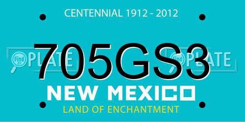 705GS3 New Mexico License Plate