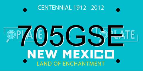705GSE New Mexico License Plate