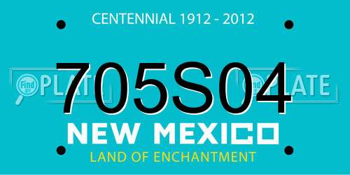 705S04 New Mexico License Plate