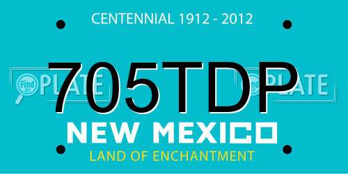 705TDP New Mexico License Plate