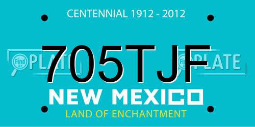 705TJF New Mexico License Plate