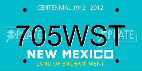 705WST New Mexico License Plate
