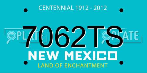 7062TS New Mexico License Plate
