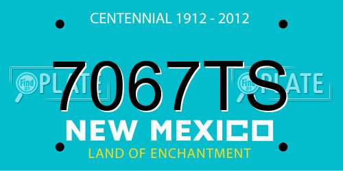 7067TS New Mexico License Plate