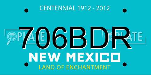 706BDR New Mexico License Plate