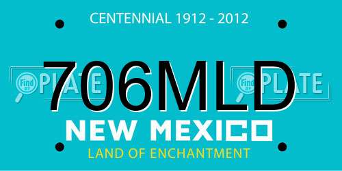 706MLD New Mexico License Plate