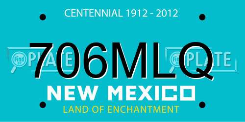 706MLQ New Mexico License Plate
