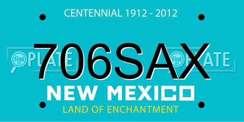 706SAX New Mexico License Plate