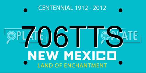 706TTS New Mexico License Plate