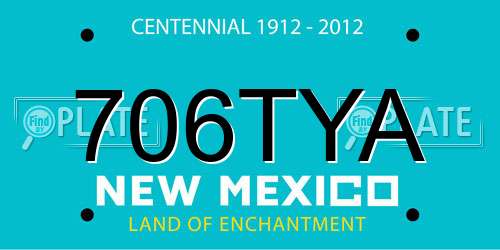 706TYA New Mexico License Plate