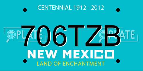 706TZB New Mexico License Plate