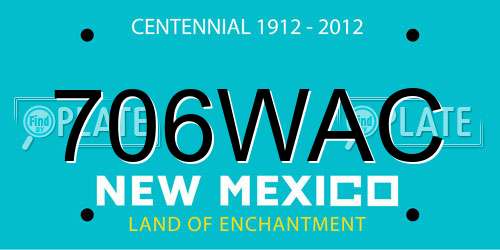 706WAC New Mexico License Plate