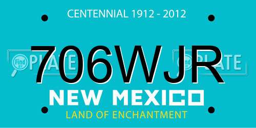 706WJR New Mexico License Plate