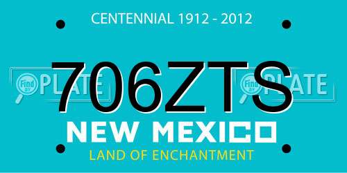 706ZTS New Mexico License Plate