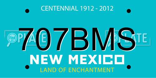 707BMS New Mexico License Plate