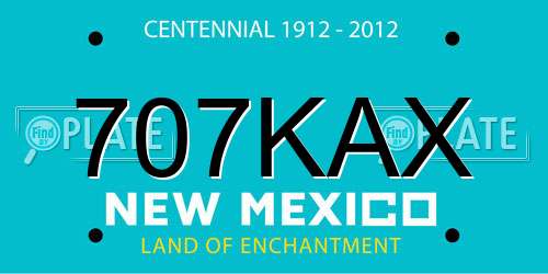 707KAX New Mexico License Plate