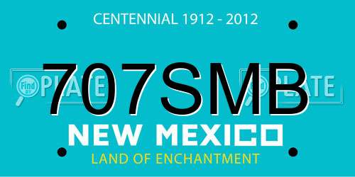 707SMB New Mexico License Plate