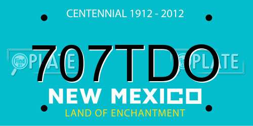 707TDO New Mexico License Plate