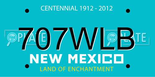 707WLB New Mexico License Plate