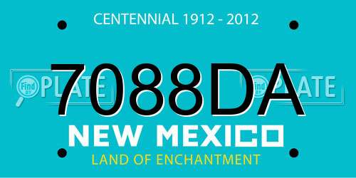 7088DA New Mexico License Plate