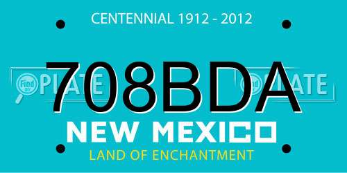 708BDA New Mexico License Plate