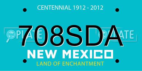 708SDA New Mexico License Plate